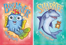 'Bremner and the Party' and 'Sharkee and the Teddy Bear' book covers
