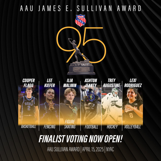 Olympic and Collegiate Stars Named 95th AAU Sullivan Award Finalists
