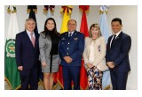 General (ret.) José Javier Pérez Mejía, Vice Minister of Defense of Colombia; Paula Gutierrez, Vice President of United for Human Rights Miami; Air Force Major General Juan Guillermo Garcia Serna; Gracia Bennish, President of United for Human Rights Florida, and Guillermo Smythe of the Church of Scientology Motor Vessel Freewinds religious retreat, who introduced the United for Human Rights program to the Colombian military.