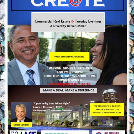 TENTEN Wilshire Rooftop: CRE@TE Mixer, Guest Speaker Larry J. Kosmont