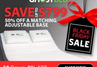 GhostBed Black Friday Mattress Sale - 50 Percent Off Adjustable Base 