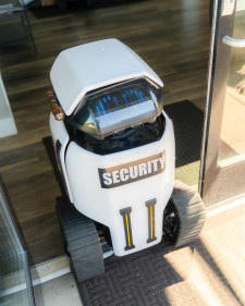 Dax security robot in doorway