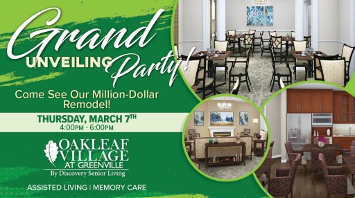 Oakleaf Village at Greenville Announces Million-Dollar Designer Remodel