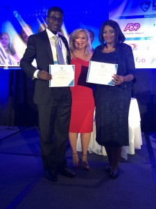 Left to right: Roncs Etame-Ese, Marci McCarthy, and Renee Payne