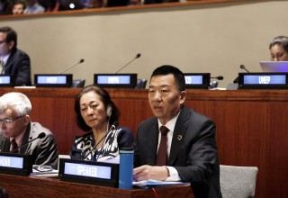 Zhao speaking at HLPF 