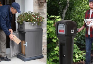 Simplay3 Hideaway Delivery & Storage Box and Simplay3 Tough Mailbox