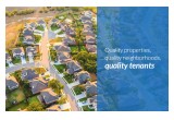 Quality Homes, Quality Neighborhoods, Quality Tenants