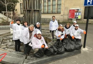 They fanned out to other areas where trash had been dumped and carted it away in plastic bags. 
