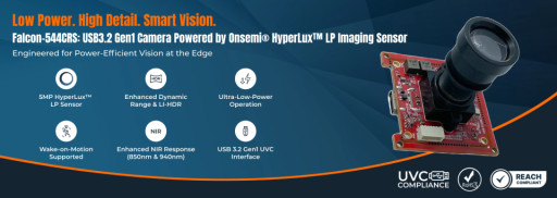 Vadzo Imaging Launches 5MP Color Low Light USB3.2 Gen1 Camera Powered by Onsemi's Hyperlux(TM) LP Sensor