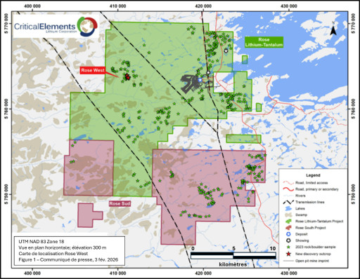 Critical Elements Announces the Beginning of a 10,000-Meter Drill Program at Rose West