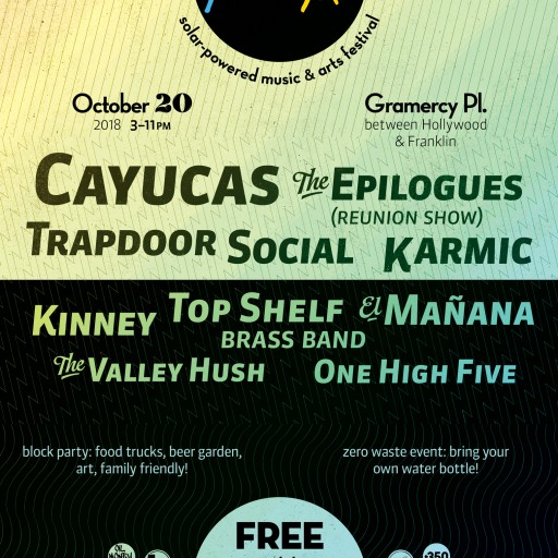 Sunstock Solar Festival Announces Their Exciting and Eclectic Musical Line-Up for Oct. 20 #Ourenergy