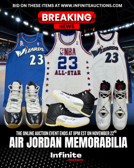 Rare Michael Jordan Game-Worn Memorabilia Draws Global Bidders in Fall Flash Auction Finale this Saturday