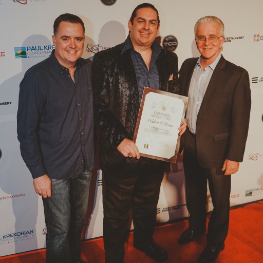 Walter O'Brien Receives the Humanitarian Award at North Hollywood's 5th Annual 'NoHo CineFest'