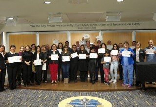 Volunteers of the Church of Scientology Miami are recognized for their work in 2017.