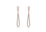 Rose Gold Long Teardrop Earrings