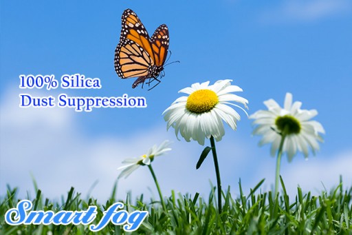 Smart Fog Commercial Humidifier Suppresses 100% of the Silica Dust From the Air