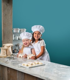 Girl and Boy Making Cookies for HOPE FCC