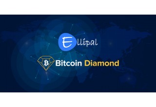Ellipal Logo and Bitcoin Diamond Logo