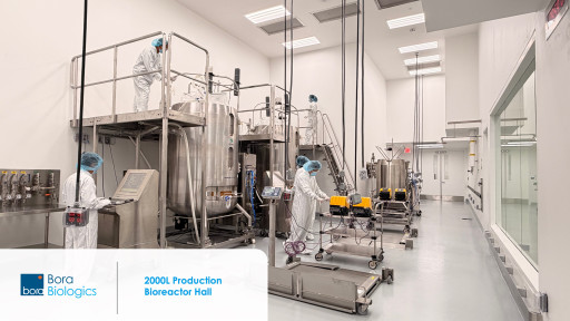 Bora Biologics Successfully Completes 2,000L Engineering and Scale-Up Run in San Diego, Reinforcing Commercial-Scale Readiness
