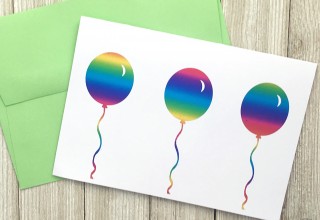 Handmade Foiled Balloon Card