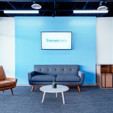 A welcoming lobby with free WiFi at SecureSpace.com Self Storage