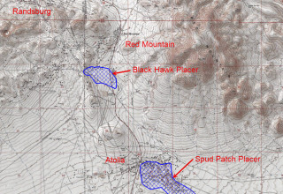 Figure 1 - Black Hawk and Spud Patch Placer Location – Source BOYD 2025