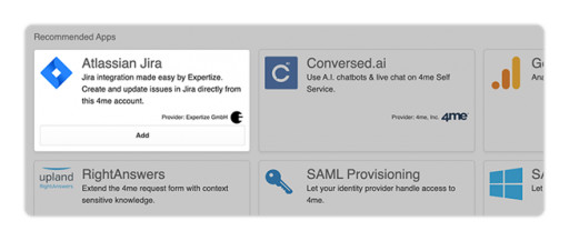 Jira Integration App Developed by 4me Partner Expertize Published in the 4me® App Store