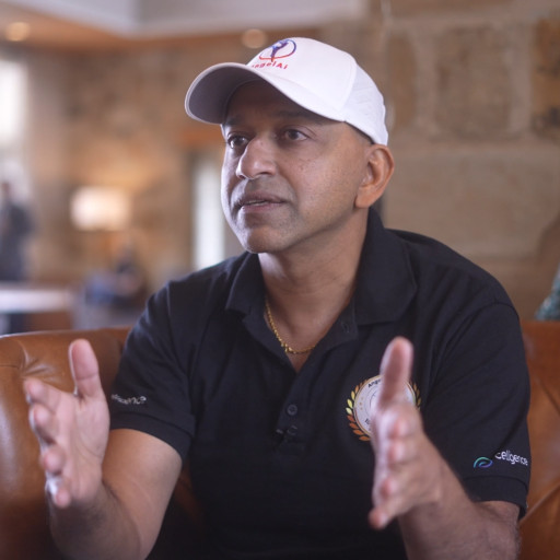 Pavan Agarwal, CEO of Celligence, and Gary Shapiro, CEO of CES, Co-Honorees at the Interstellar Soiree, Las Vegas January 10, 2024