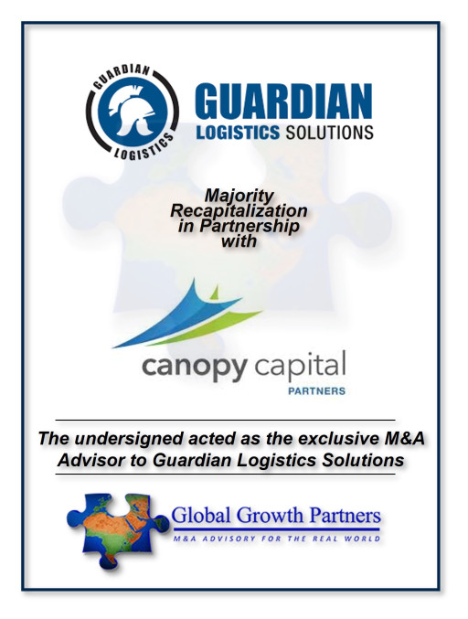 Global Growth Partners Advises Guardian Logistics Solutions in Its Partnership With Canopy Capital Partners & Plexus Capital