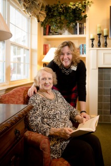 Christine with reading resident