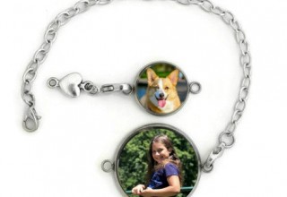 Interchangeable photo charm bracelet 