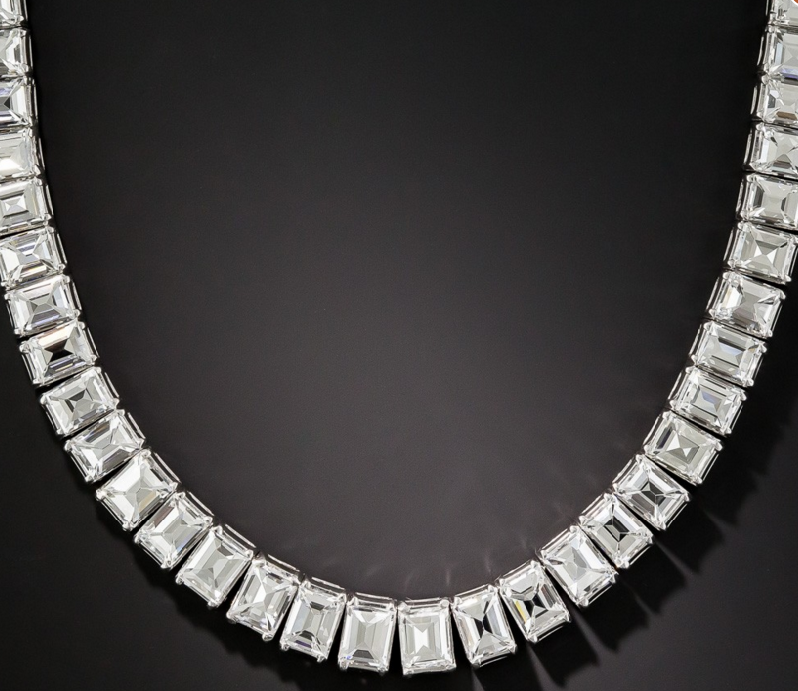 Georgian 15kt/Sterling Rose Cut + Table Cut Diamond Riviere Necklace 5 – A.  Brandt + Son