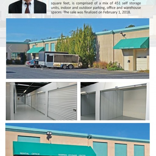 The Storage Acquisition Group Announces the Sale of Warren Storage Center