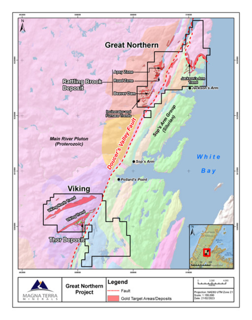 Magna Terra Discovers New Gold Zones With Assays Up To 6.35 G/T Gold On Its Flagship Great Northern Project, Newfoundland 