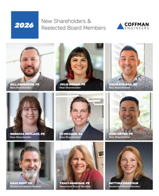 Coffman Engineers Announces Board Elections and New Shareholders