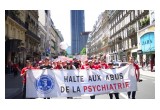 CCHR Paris at a protest march June 10, 2017, demanding psychiatric reform.