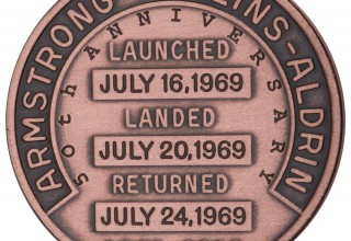 Copper Apollo 11 Robbins Medal Commemorative, Reverse Side