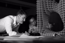 Ray Cheung and his partner Hakan Ozkan discuss the model-making project.