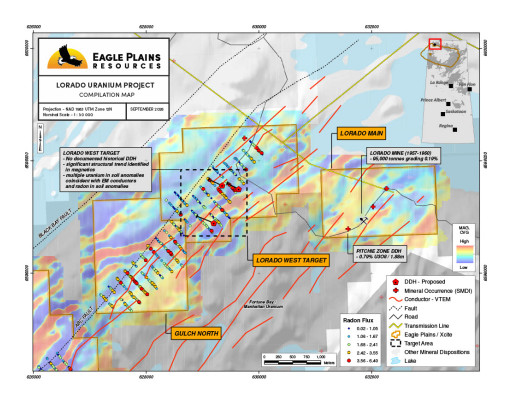 Eagle Plains' Partner Xcite Uranium Commences Drill Program at the Lorado Uranium Project, Saskatchewan