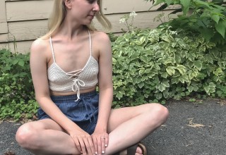 Isabella Midi Crochet Top in Ivory