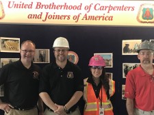 (left) Chris Austin, Local 276, Fred Swayze, Jr., Local 277, Melissa Carter, Carpenter Contractor Trust, Bob Wilmott, Local 277.