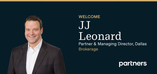 Industry Veteran JJ Leonard Joins Partners Real Estate as Equity Partner and Managing Director, Dallas-Fueling Firm's Continued Evolution