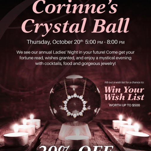 New Jersey Based Retalier Corinne Jewelers to Host Crystal Ball Ladies Night Event October 20th