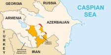 Map of Armenia-Artsakh-Azerbaijan