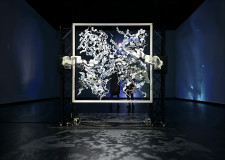 Sougwen Chung, Spectral, 2024. Acrylic on Perspex, Created with DOUG6. (Photo by David Sprangl)