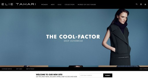 Elie Tahari Relaunches (www.elietahari.com)