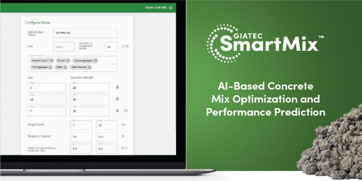 Giatec's AI-Based SmartMix™ Application Provides Concrete Producers Transparency on Mix Optimization and Performance Prediction