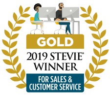 2019 Gold Stevie Award for Sales & Customer Service
