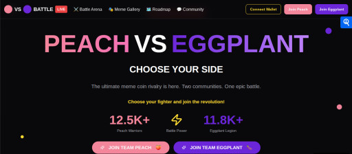 CORRECTION FROM SOURCE: Peach vs Eggplant The Ultimate Meme Coin Showdown Begins!