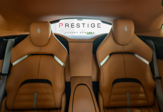 Ferrari Purosangue rear seats finished in Cuoio Naturale leather